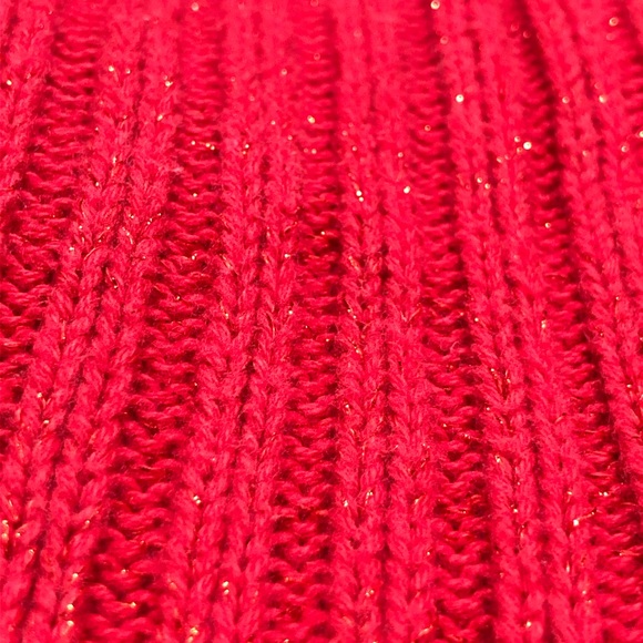 🟥Old Navy Red Cowl Neck Sweater with Ribbed Knit🟥 - Picture 5 of 8